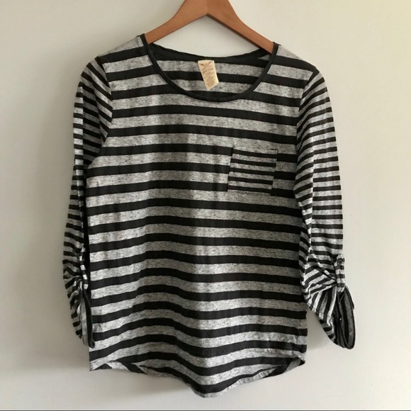 Black and Gray Striped Women’s Top - Picture 6 of 8